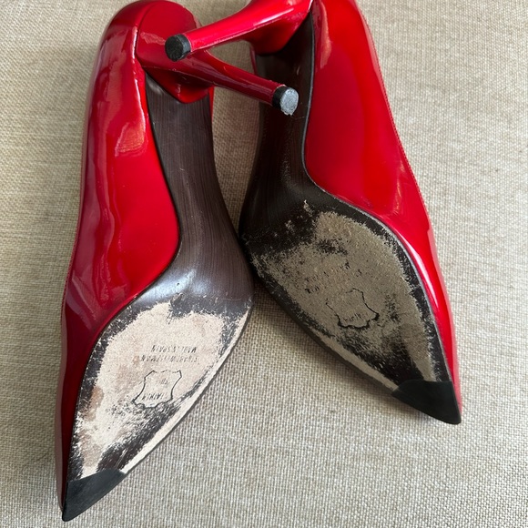 Stuart Weitzman Red Patent Leather Shoes 8.5 - Picture 3 of 4